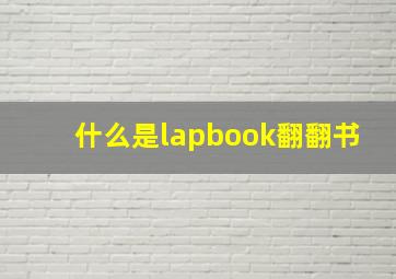 什么是lapbook翻翻书