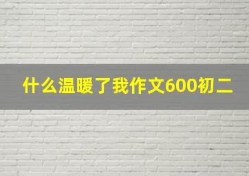 什么温暖了我作文600初二