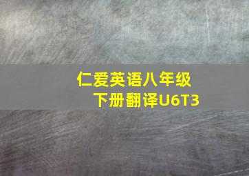 仁爱英语八年级下册翻译U6T3