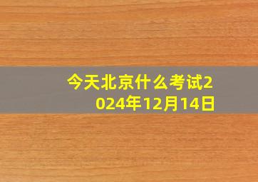 今天北京什么考试2024年12月14日