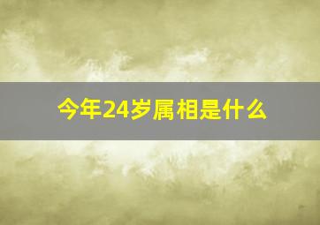 今年24岁属相是什么