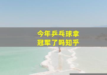 今年乒乓球拿冠军了吗知乎