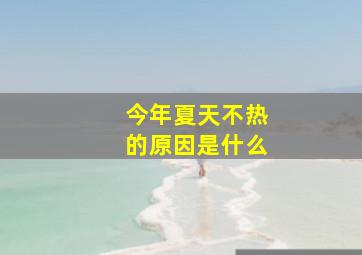 今年夏天不热的原因是什么