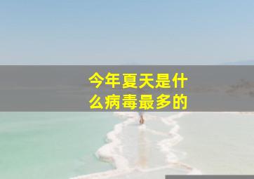 今年夏天是什么病毒最多的