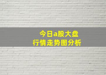 今日a股大盘行情走势图分析