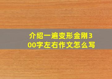 介绍一遍变形金刚300字左右作文怎么写