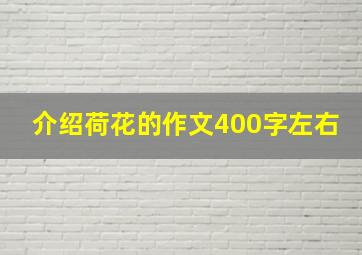 介绍荷花的作文400字左右