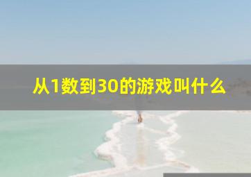 从1数到30的游戏叫什么