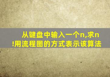 从键盘中输入一个n,求n!用流程图的方式表示该算法