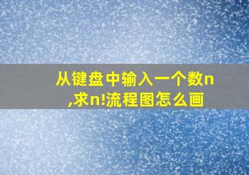 从键盘中输入一个数n,求n!流程图怎么画