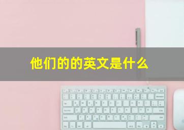 他们的的英文是什么