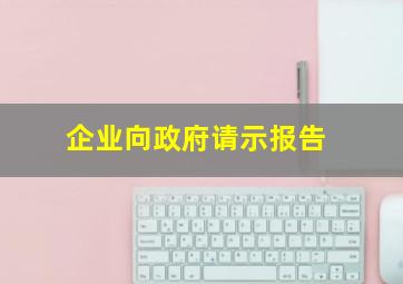 企业向政府请示报告