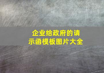 企业给政府的请示函模板图片大全