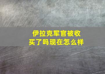 伊拉克军官被收买了吗现在怎么样