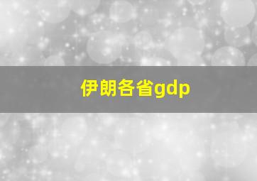 伊朗各省gdp