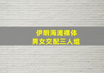 伊朗海滩裸体男女交配三人组