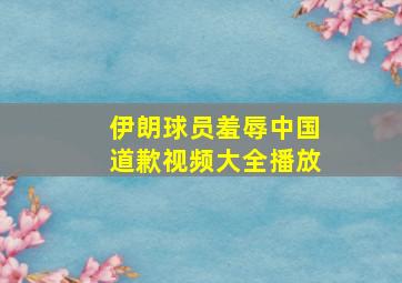 伊朗球员羞辱中国道歉视频大全播放