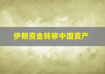 伊朗资金转移中国资产