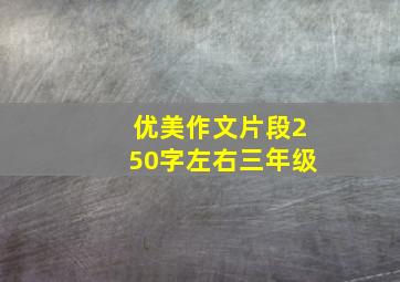 优美作文片段250字左右三年级