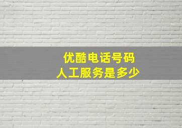 优酷电话号码人工服务是多少