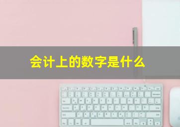 会计上的数字是什么