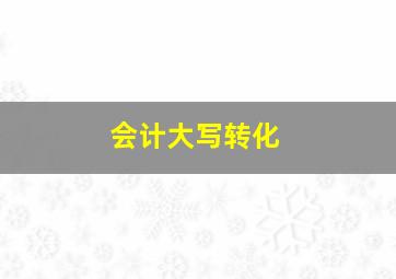 会计大写转化