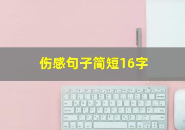 伤感句子简短16字