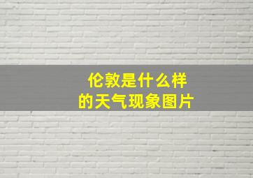 伦敦是什么样的天气现象图片