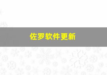 佐罗软件更新