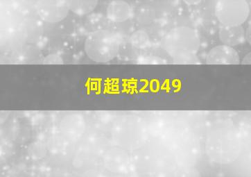 何超琼2049