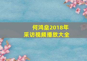 何鸿燊2018年采访视频播放大全