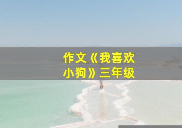 作文《我喜欢小狗》三年级