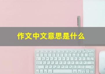 作文中文意思是什么