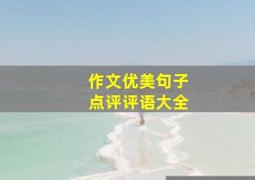 作文优美句子点评评语大全