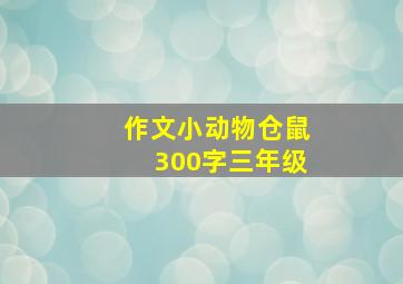 作文小动物仓鼠300字三年级