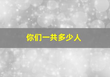 你们一共多少人