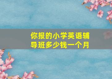 你报的小学英语辅导班多少钱一个月