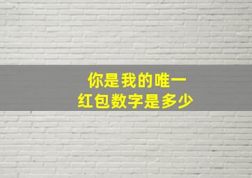 你是我的唯一红包数字是多少