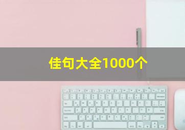 佳句大全1000个