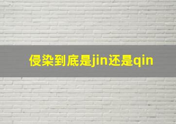 侵染到底是jin还是qin