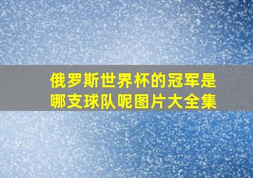 俄罗斯世界杯的冠军是哪支球队呢图片大全集