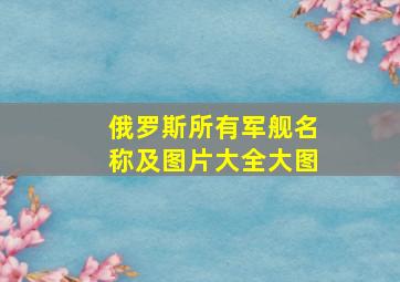 俄罗斯所有军舰名称及图片大全大图