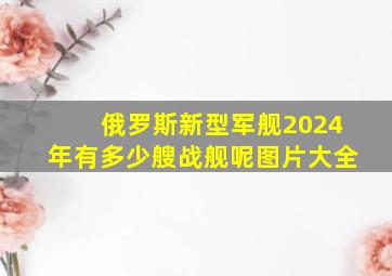 俄罗斯新型军舰2024年有多少艘战舰呢图片大全