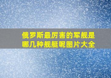 俄罗斯最厉害的军舰是哪几种舰艇呢图片大全