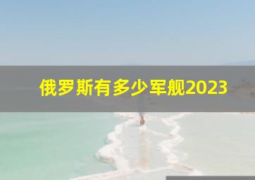 俄罗斯有多少军舰2023