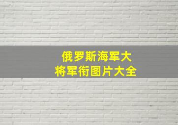 俄罗斯海军大将军衔图片大全