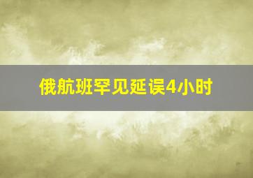 俄航班罕见延误4小时