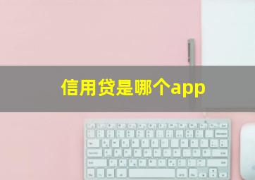 信用贷是哪个app