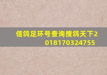 信鸽足环号查询搜鸽天下2018170324755