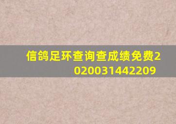 信鸽足环查询查成绩免费2020031442209